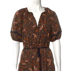 Moon River Paisley Print Midi Length Dress